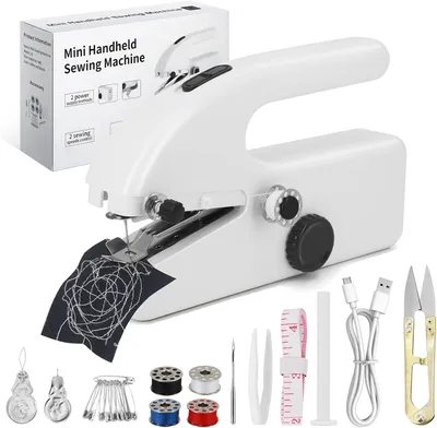 Produktbild von Nähmaschine, Handnähmaschine, Elektrische Reisenähmaschine, Mini-Nähmaschine, 2 Geschwindigkeiten, für Anfänger & Schnelle Reparaturen an Kleidung