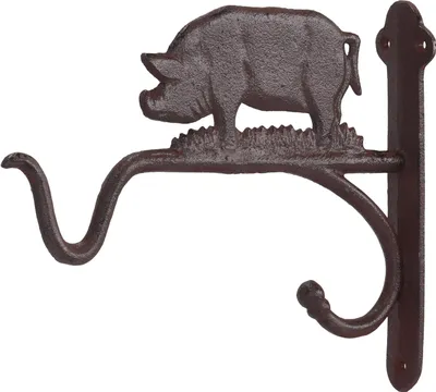 Produktbild von Esschert Design Hanging Basket Haken Schwein - Gusseisen