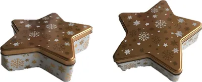 Produktbild von Metallstern ideal für Kekse und Geschenke 2er Set 22cm Durchmesser