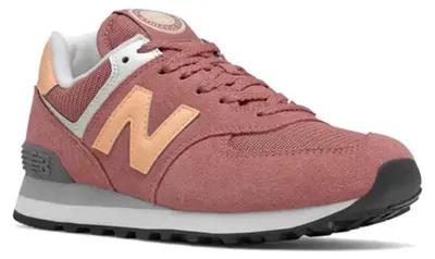 Immagine prodotto di New Balance WL574HD2, scarpe da ginnastica da donna, modello 574, rosa, in pelle scamosciata e mesh, con tecnologia ENCAP per l'ammortizzazione, design classico, taglia 35 EU