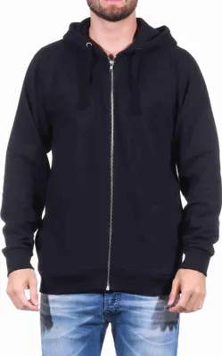 Produktbild von Herren Jacke mit Kapuze für Hausanzug, Sportanzug oder Jogginanzug Oberteil ; schwarz , M