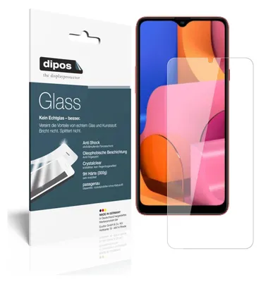 Produktbild von 2x Schutzfolie für Samsung Galaxy A20s - Anti-Shock 9H Folie dipos Glass Kunststoffglas