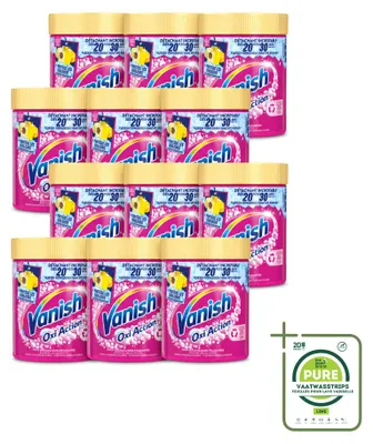Produktbild von 12 x Vanish Oxi Action Waschbooster Pulver für Buntwäsche - 470 g - Großpackung - 12 Stücke