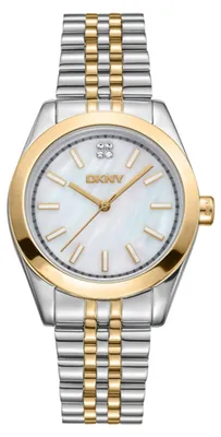 Produktbild von DKNY Damenuhr Quarzuhr silber / gold onesize Damen 32 DK1L029M0035, DK1L029M0055, DK1L029M0075
