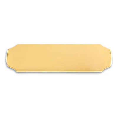 Produktbild von Metallschild »Messingschild, eckig, runde Kanten - 99 x 22 mm - Form Q«, Messing, eckig, runde Kanten, Innen- und Außenbereich
