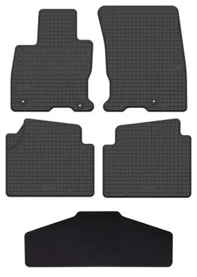 Produktbild von Gummi-Fußmatten + Tunnel für Ford Kuga III 2019- (SUV) – 5-tlg, Schwarz, passgenau – Wielganizator SolidTread