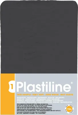 Produktbild von Plastiline Plastiline, Block 750g, Härtegrad 1 (sehr weich) - Schwarz 7940T
