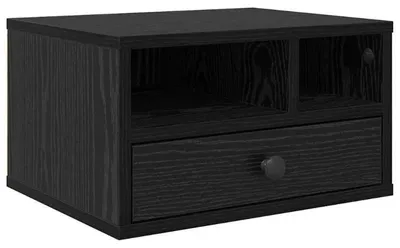 Produktbild von Druckerständer mit Schublade - Druckerregal - 40x32x24 cm - Schwarze Eiche