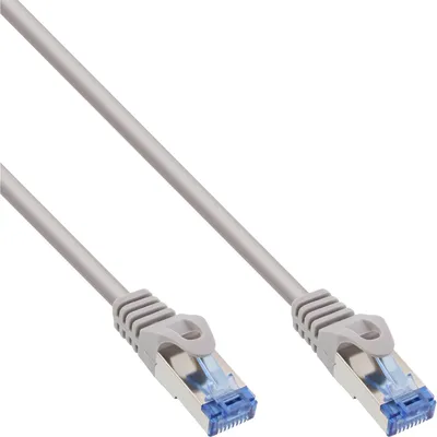 Produktbild von InLine Patchkabel, Cat.6A, S/FTP, TPE flexibel, grau, 0,5m, 0,5 m, Cat6a, S/FTP (S-STP), RJ-45, RJ-45, Grau