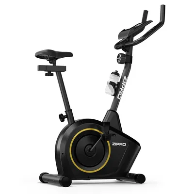 Produktbild von Zipro Heimtrainer Fahrrad Boost Gold – Magnetisches Fitnessbike bis 120kg Belastbar Leiser Hometrainer mit Pulsmessung, Flaschenhalter Handtuchhalter