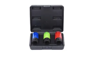Produktbild von KS Tools 515.1070, Steckschlüssel-Satz, 1/2", 3 Kopf/Köpfe, Chrom-Molybdän-Stahl, ISO 1174, DIN 3121, 780 g