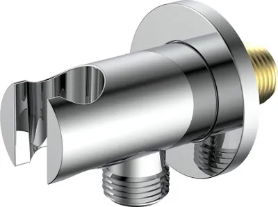 Produktbild von Avapax | Anschlusswinkel Mit Halterung - Chrom - G1/2 - Integrierter Halter - Unterputzmontage