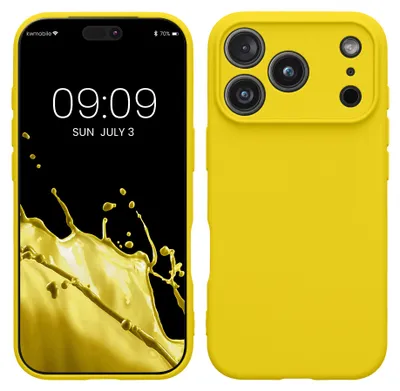 Produktbild von kwmobile Handyhülle für Apple iPhone 17 Pro Hülle - weiches Handy Silikon Case - Schutzhülle Cover - Strahlend Gelb