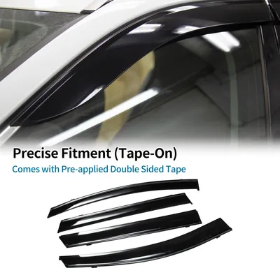 Image de DéFlecteurs De FenêTre VisièRes De Ventilation LatéRale Pour Ford Edge 2015 Noir Pare-Soleil Garde-Pluie VisièRes De Ventilation De FenêTre Stores De Ventilation De FenêTre
