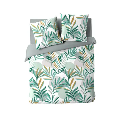 Immagine prodotto di Set di lenzuola con motivo a foglie, LOUNA, 240 x 220 cm