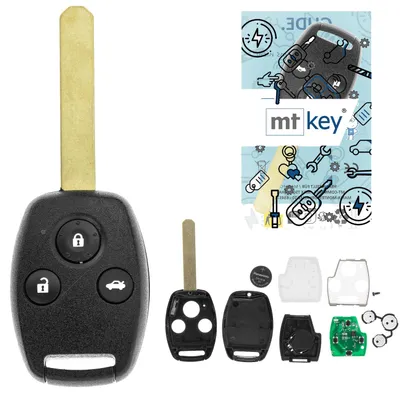Produktbild von MT-KEY 3 Tasten Funk Schlüssel 434MHZ kompatibel mit Honda Accord 03-11 Civic 03-05 CRV 05-07 FRV HRV 98-06 JAZZ 02-06 S2000 Stream Autoschlüssel