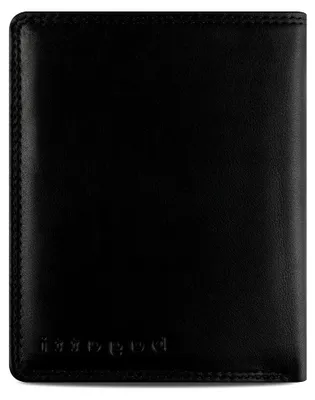 Produktbild von Herren Geldbörse aus Leder – Hochformat Portemonnaie – Geldbeutel Wallet Brieftasche für Männer, Schwarz