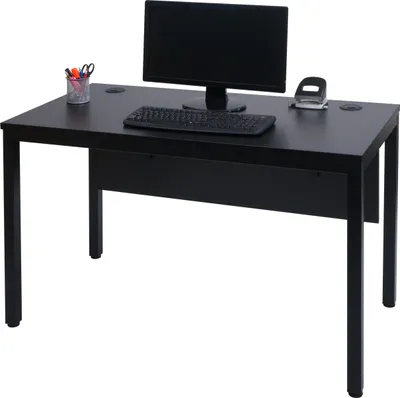 Zdjęcie produktu dla Biurko HWC-E94, biurowe biurko komputerowe 120x60cm ~ czarny