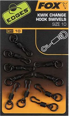 Image de Fox Obratlíky Edges Kwik Change Hook Swivels 10 x 10