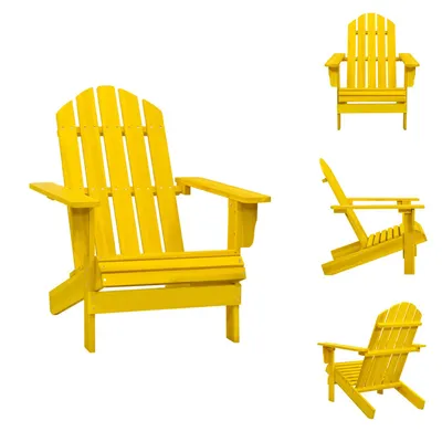 Image de vidaXL Chaise de jardin Adirondack en bois massif de sapin jaune - Chaises de jardin