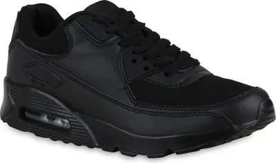 Produktbild von Mytrendshoe Damen Laufschuhe Profilsohle Sportschuhe Neon Turnschuhe 810581, Farbe: Schwarz Schwarz, Größe: 37