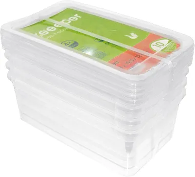 Imagen del producto de Conjunto keeeper Basixx, 4 unidades; 5,6 litros, 33 x 19,5 x 12 cm