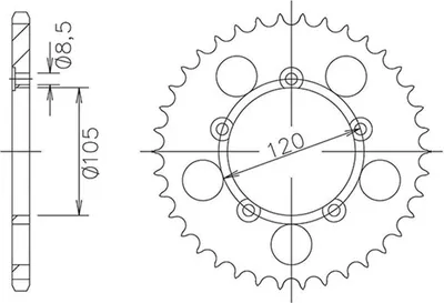 Immagine prodotto di In Acciaio Passo 420 - Z 51 Denti (Dis.00001)