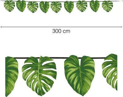 Immagine prodotto di Hawaiian Jungle Party Decoration Summer Festival Garland Tropical Leaves Hanging Garland Exotic Plants Decor Summer Party Garden, Colore: Verde