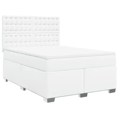 Immagine prodotto di vidaXL Letto a molle con materasso bianco 140x200 cm in Pelle finta