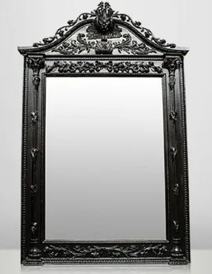 Produktbild von Casa Padrino Barock Spiegel Schwarz - Barockstil Spiegel mit eleganten Verzierungen - Riesiger Barockstil Wandspiegel - Barock Garderoben Spiegel - Barock Möbel - Möbel Barockstil