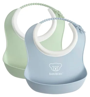 Produktbild von BabyBjörn Duo Lätzchen - Pastellgrün / Pastellblau