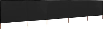Obrázek produktu pro vidaXL 5dílná větrná tkanina 600 x 120 cm černá