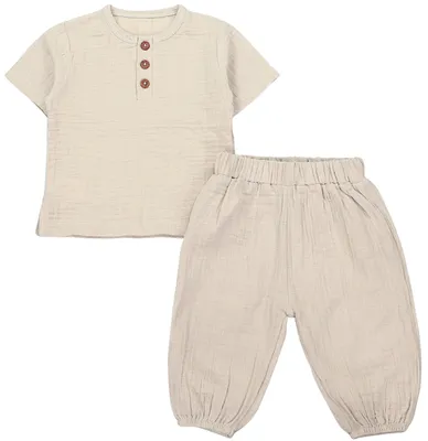 Produktbild von TupTam Baby Musselin-Set, Hellbeige_Hellbeige, 116