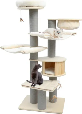 Produktbild von Kratzbaum Avery · beige-anthrazit · ca. 75 x 56 x 186 cm