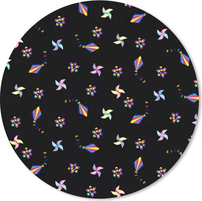 Produktbild von MuchoWow® Mauspad Mousepad Regenbogen - Windmühle - Muster - Kinder 50x50 cm - Mousepads - Maus Mat - Pad - Mausunterlage - Vinyl
