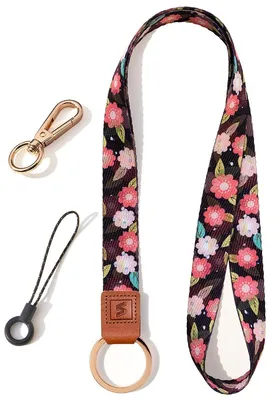 Image de Lanière en cuir véritable pour clés, porte-cartes, téléphones portables et bien plus encore.