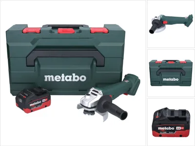 Obrázek produktu pro Metabo W 18 7-125 Akumulátorová úhlová bruska 18 V 125 mm + 1x akumulátor 5,5 Ah + metaBOX - bez nabíječky