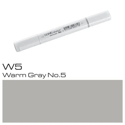Immagine prodotto di COPIC Sketch pennello e scalpello a doppia faccia, W5 Grigio caldo 5
