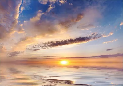 Produktbild von Wallario Poster - Sonnenuntergang über dem Wasser, Kunstdruck Größe: 70 x 100 cm