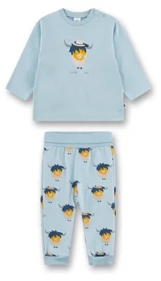 Produktbild von Sanetta Baby-Schlafanzug lang blau Büffel 104