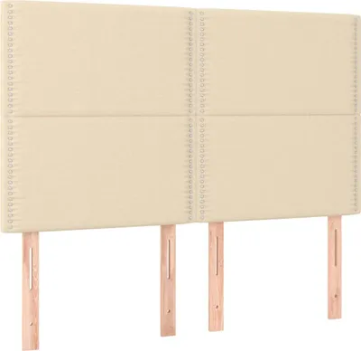 Produktbild von vidaXL Kopfteil Creme 144x5x118/128 cm Stoff