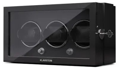 Obrázek produktu pro Klarstein Sarthe 3, natahovač hodinek, pro 3 hodinky, 4 režimy otáčení, LED osvětlení, zámek
