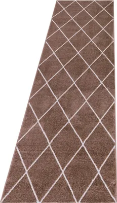 Produktbild von Teppich Läufer Wohnzimmer Kupfer 80x250 Chevron-Design aus Polypropylen