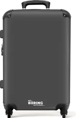 Produktbild von NoBoringSuitcases.com® Großer Koffer - Grau - Anthrazit - Einfarbig - Kombinationsschloss TSA - Hartschalen Trolley 4 Rollen - 72 liter - Reisekoffer - 66 cmKoffer Mittelgroß 67x43x25 cm, 72L,