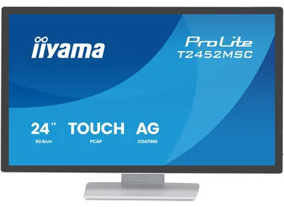 Produktbild von iiyama ProLite T2452MSC-W1AG, 61 cm (24"), 1920 x 1080 Pixel, Full HD, LED, 5 ms, Weiß