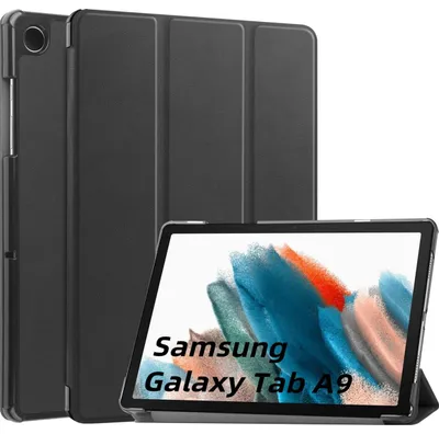 Produktbild von Mobigear Dreifach-Faltetui für Samsung Galaxy Tab A9 (2023) – Schutzhülle/Klapphülle – Schwarz