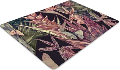 Obrázok produktu pre Podlahová ochranná podložka - Ochranná podložka pod stoličku - Podlahová podložka - 140x100 cm - Vtáky a listy