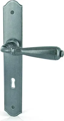 Produktbild von Schmales Türset Espalion BRIONNE Patiniertes Eisen - Schlüssel i - 1019422SP