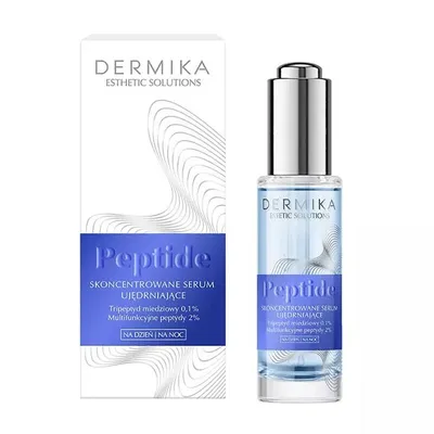 A product shot of a serum bottle and its packaging.