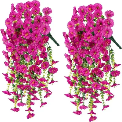 Immagine prodotto di Pianta rampicante artificiale - Set da 2 - 75 cm - Edera artificiale - Resistente ai raggi UV - Pianta artificiale per veranda, terrazza, balcone - Lotusrot